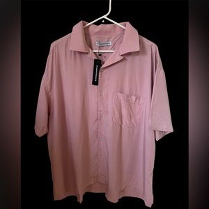 No Maintenance Rayon Hand-stitched Camp Collar Shirt Large Brand new with tags